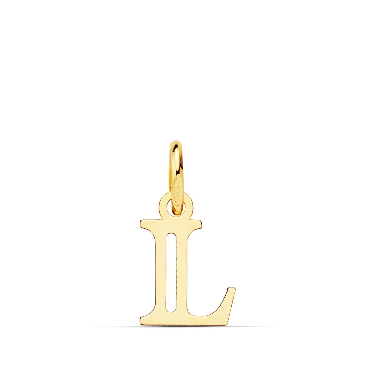 Colgante Letra " L " . 11 x 8 mm de oro amarillo 18K