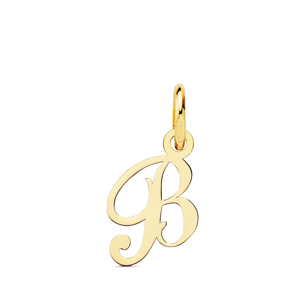 Colgante Letra " B " 11 x 10 mm de oro amarillo 18K