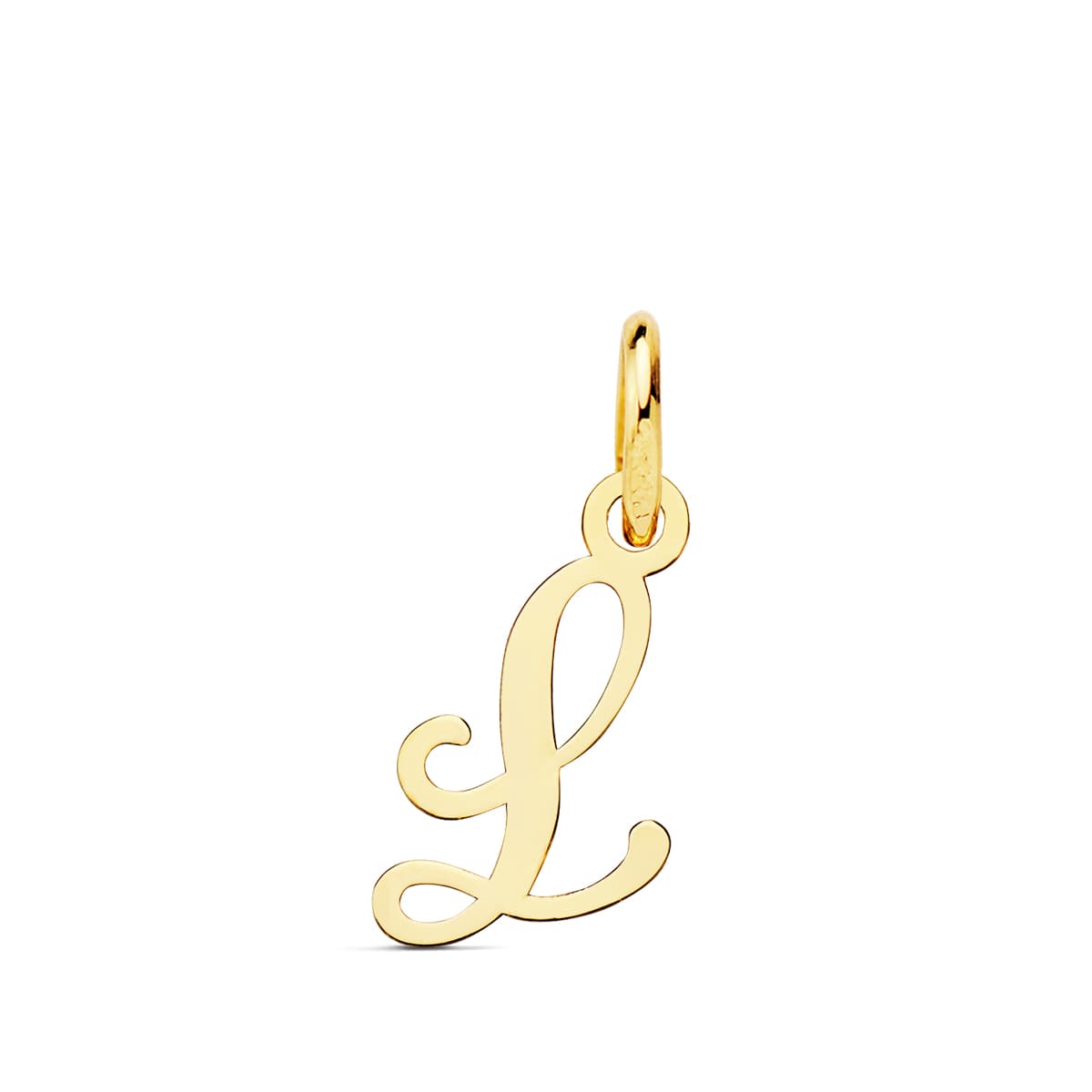 Colgante Letra " L " . 10 x 8 mm de oro amarillo 18K