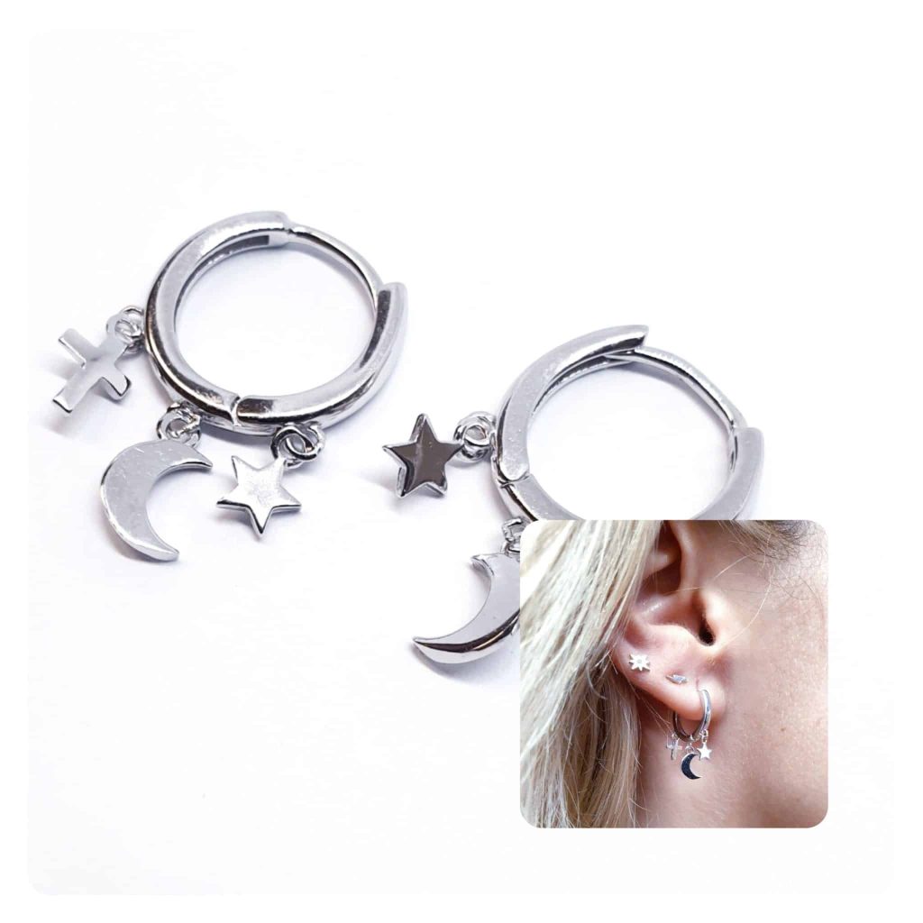 Pendientes alma de plata de ley
