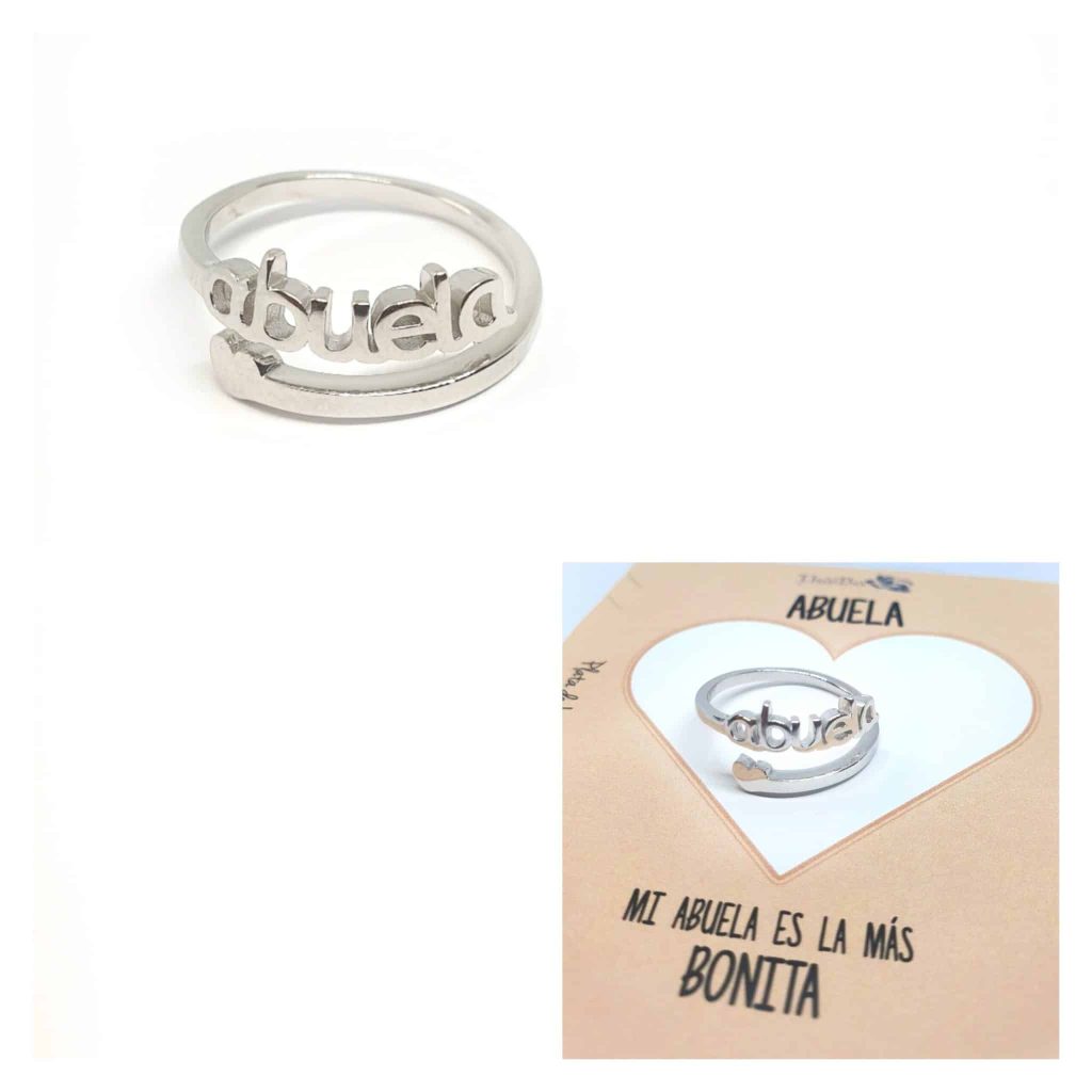 Anillo abuela de plata de ley