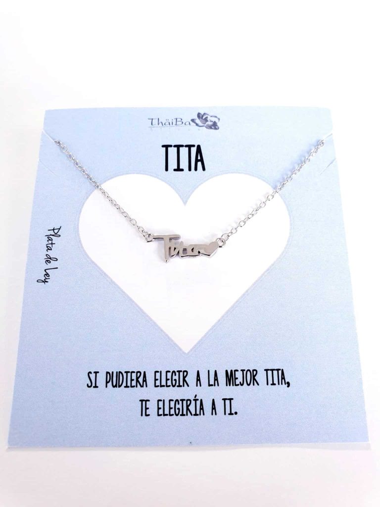 Collar tita de plata de ley