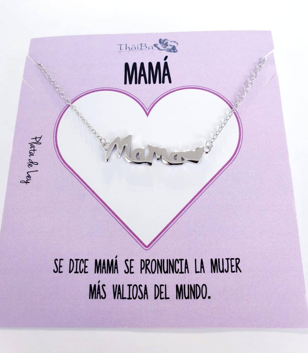 Collar mama de plata de ley - vista adicional