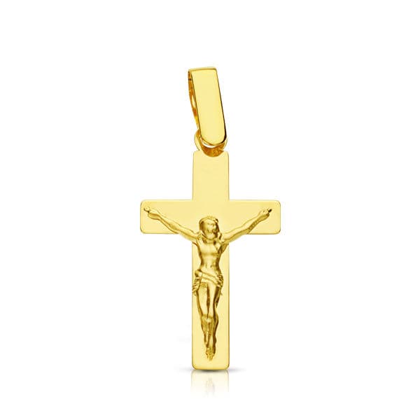 Cruz con Cristo. 22 x 13 mm de oro amarillo 18K