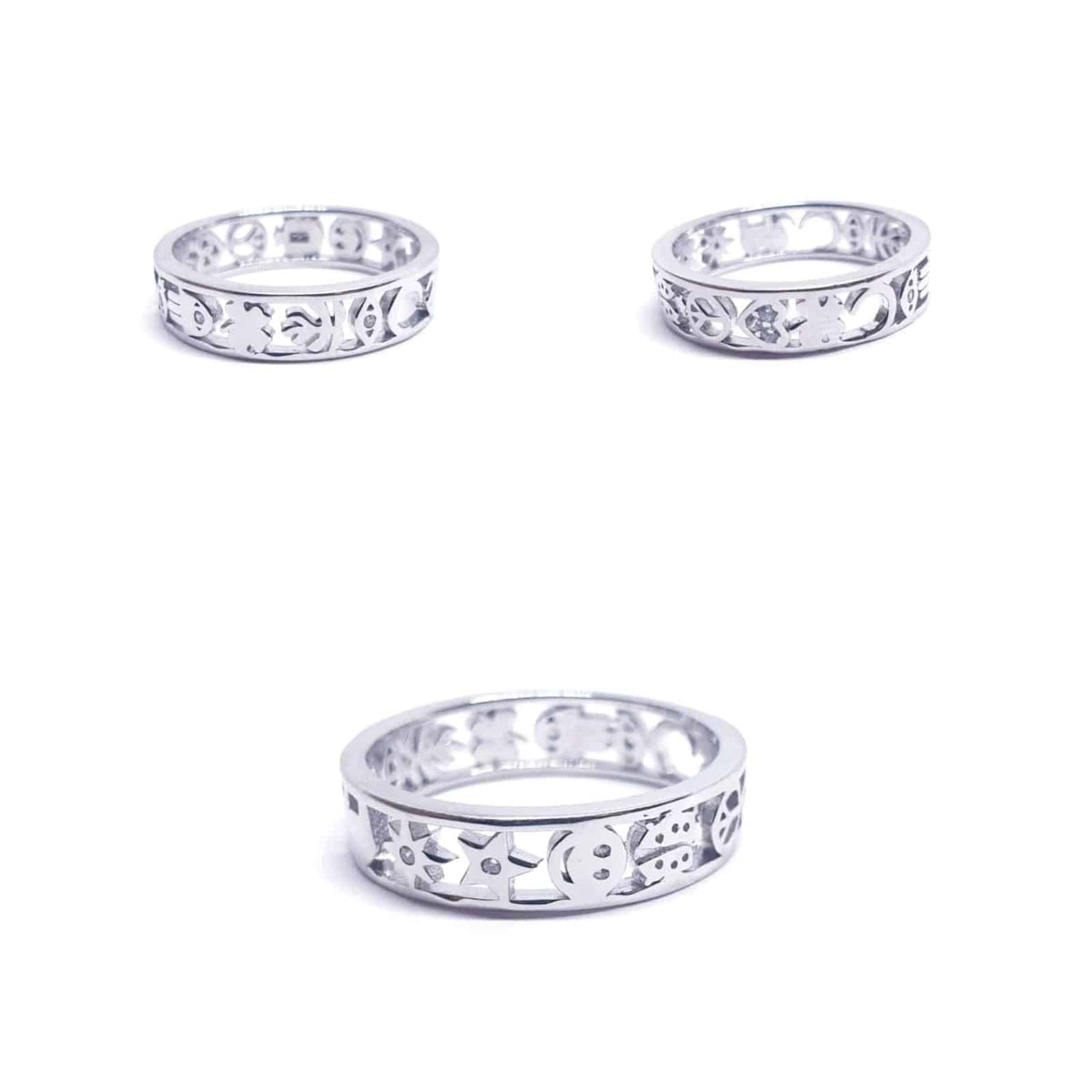Anillo lucky de plata de ley - vista adicional