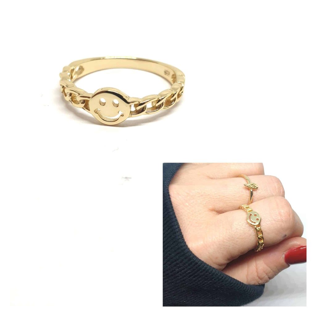 Anillo smile oro de 14 quilates