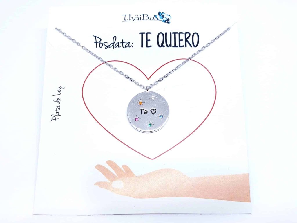 Collar te quiero de plata de ley