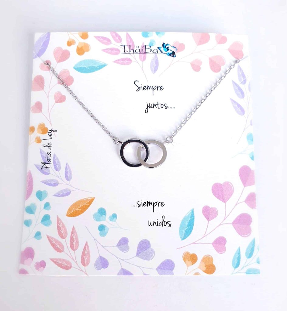 Collar siempre juntos de plata de ley