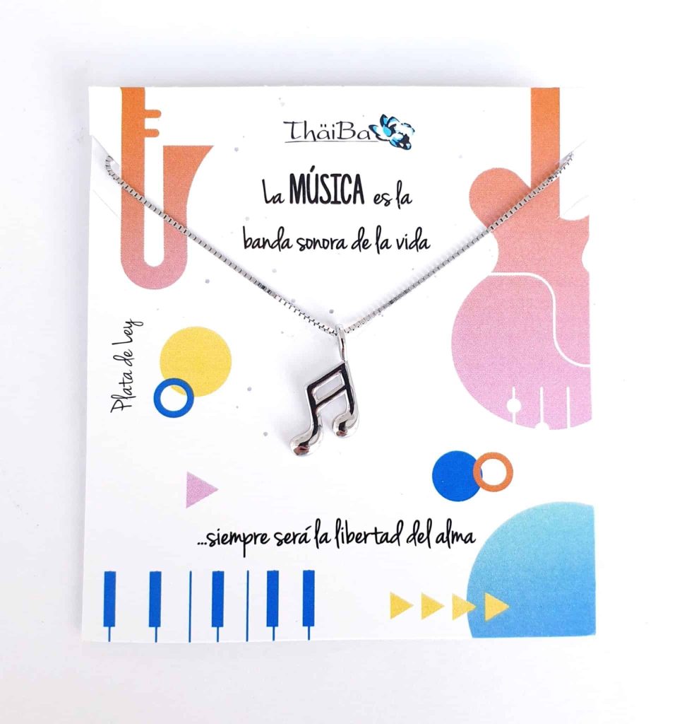 Collar música de plata de ley