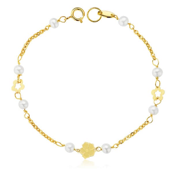 Pulsera Perla 3 mm 17 cm 18K