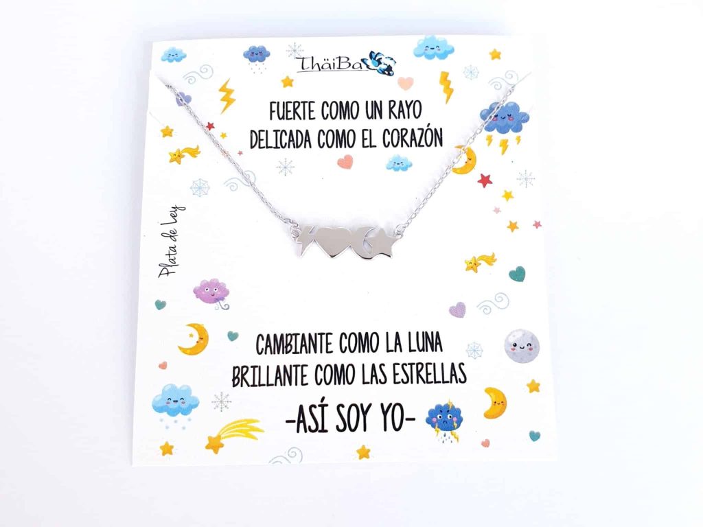 Collar así soy yo de plata de ley