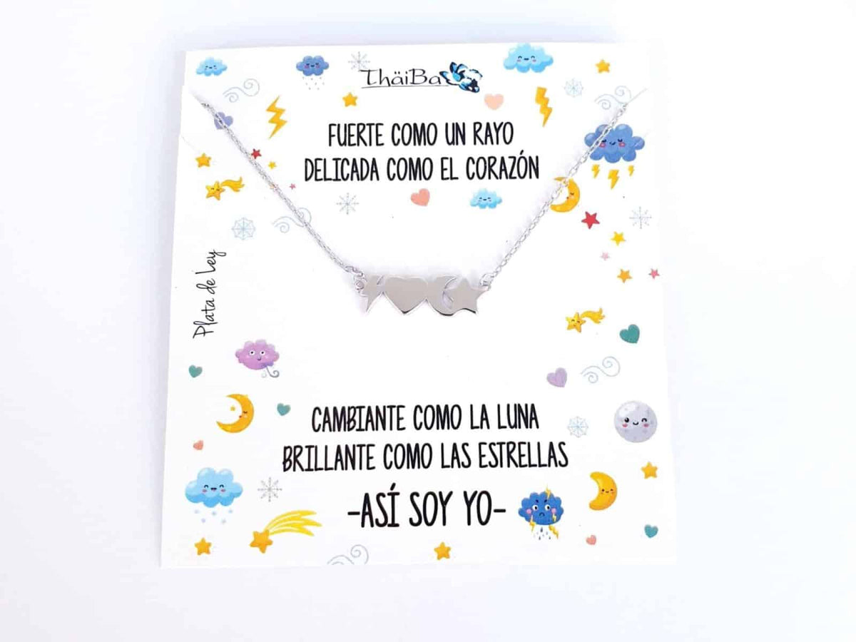 Collar así soy yo de plata de ley - vista adicional