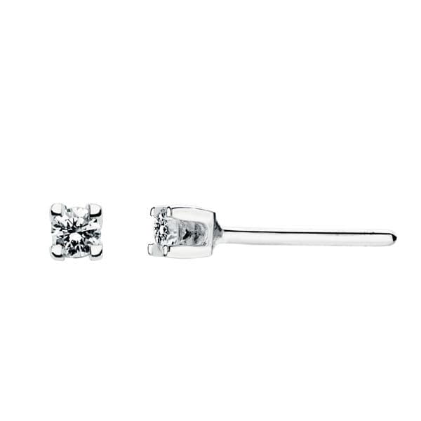 Pendientes 2 Diamantes Laboratorio 0,09 Qts. Vs2-g. de oro blanco 18K