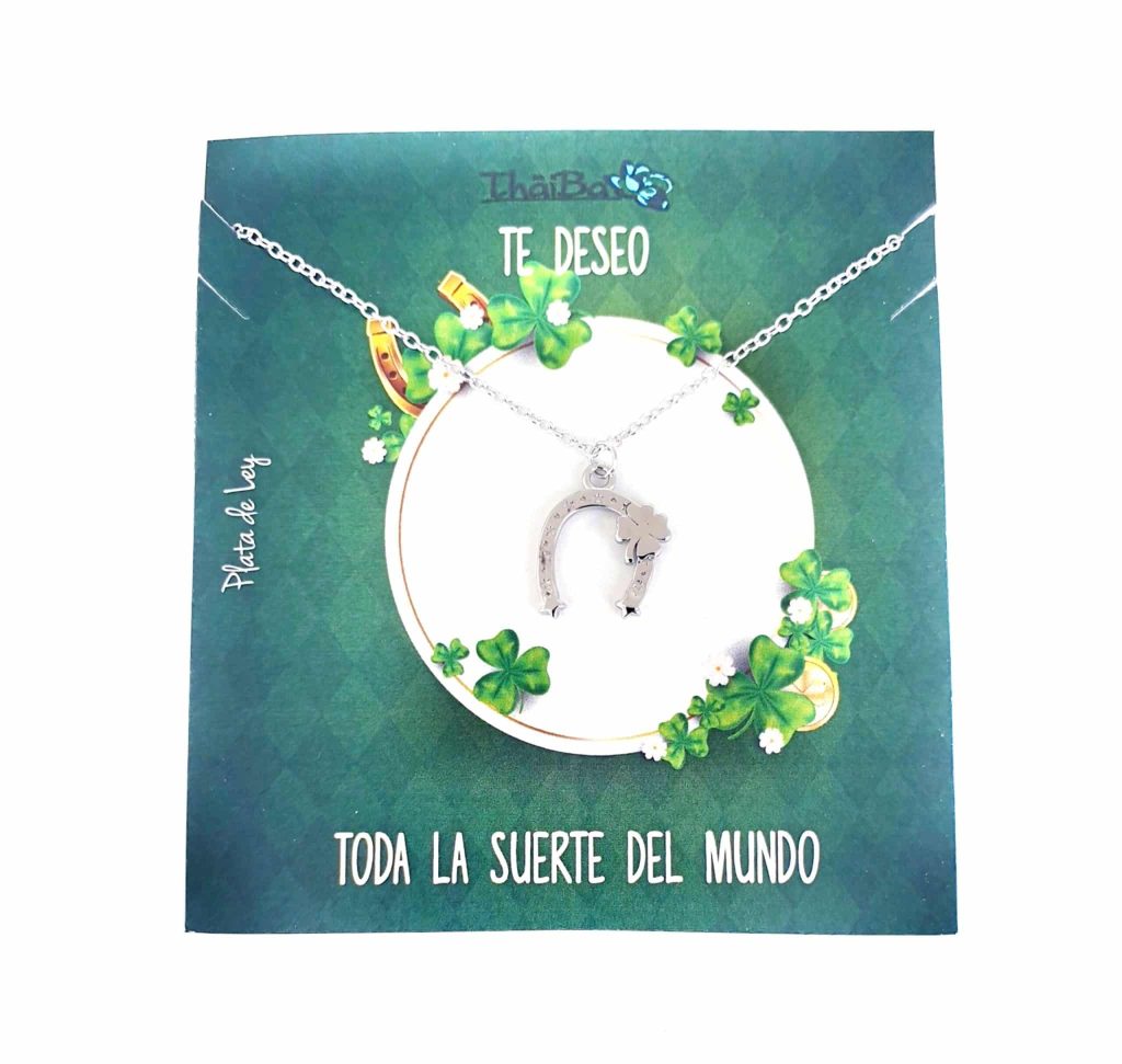 Collar suerte de plata de ley