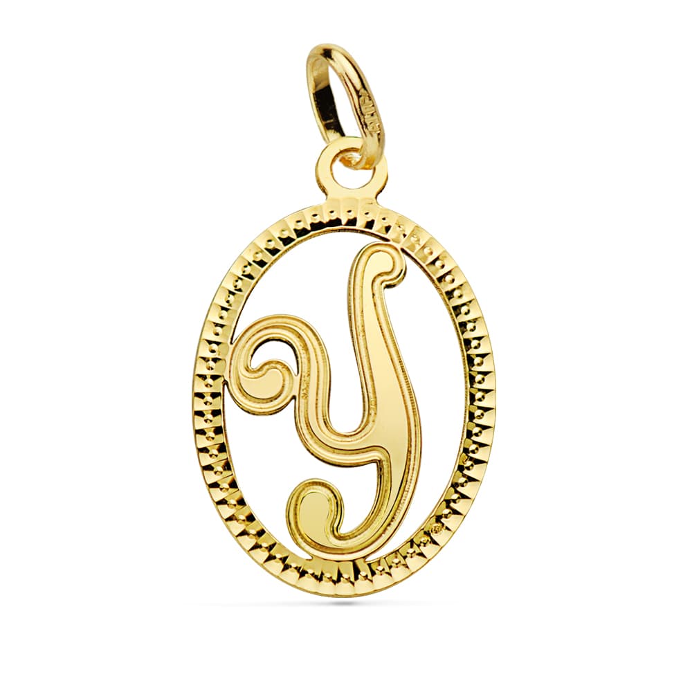 Colgante Inicial Letra y 21 x 14 mm de oro amarillo 18K