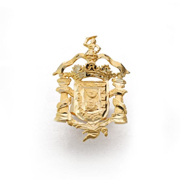 18K ESCUDO INSIGNIA MELILLA ORO AMARILLO ( ESPAÑA ) 20X14 MM