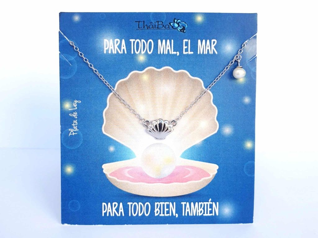 Collar madre perla de plata de ley