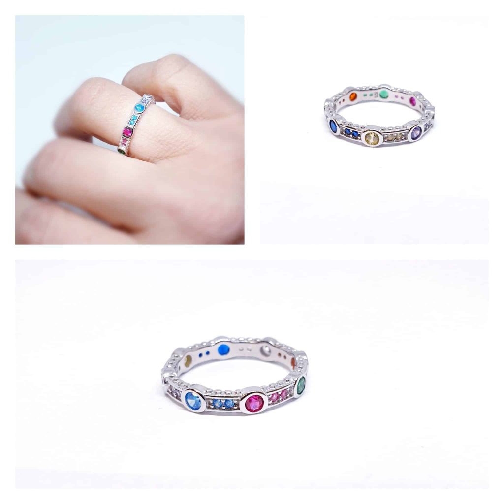 Anillo power color de plata de ley