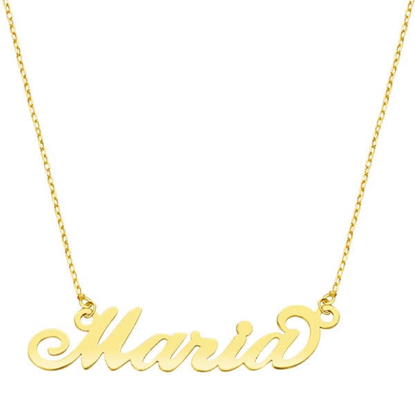 Gargantilla Nombre Personalizado 4 Letras. Cadena 45 cm de oro amarillo 18K