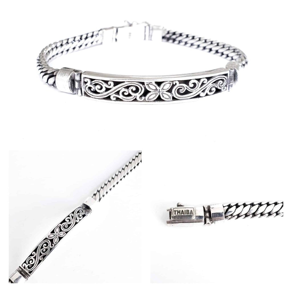Pulsera hombre Ares 20cm de plata de ley