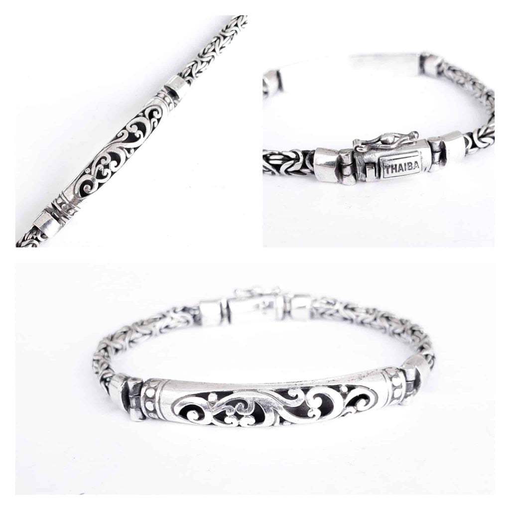 Pulsera hombre Morfeo 19cm de plata de ley