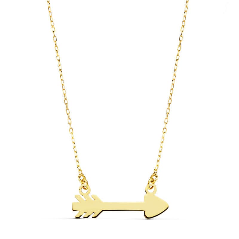 18K COLLAR ORO AMARILLO FLECHA CUPIDO 20X6 MM45CM