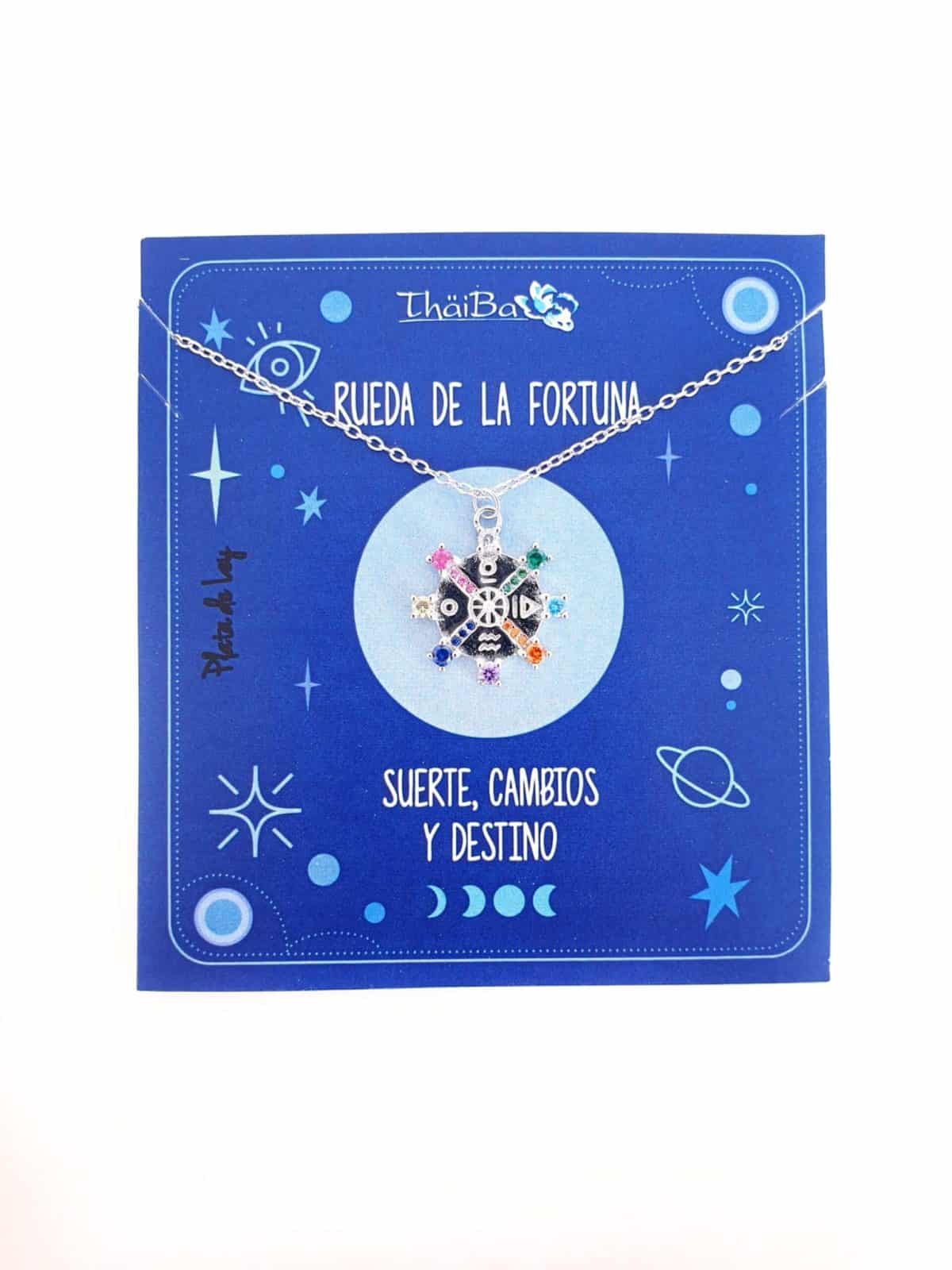Collar rueda de la fortuna de plata de ley - vista adicional