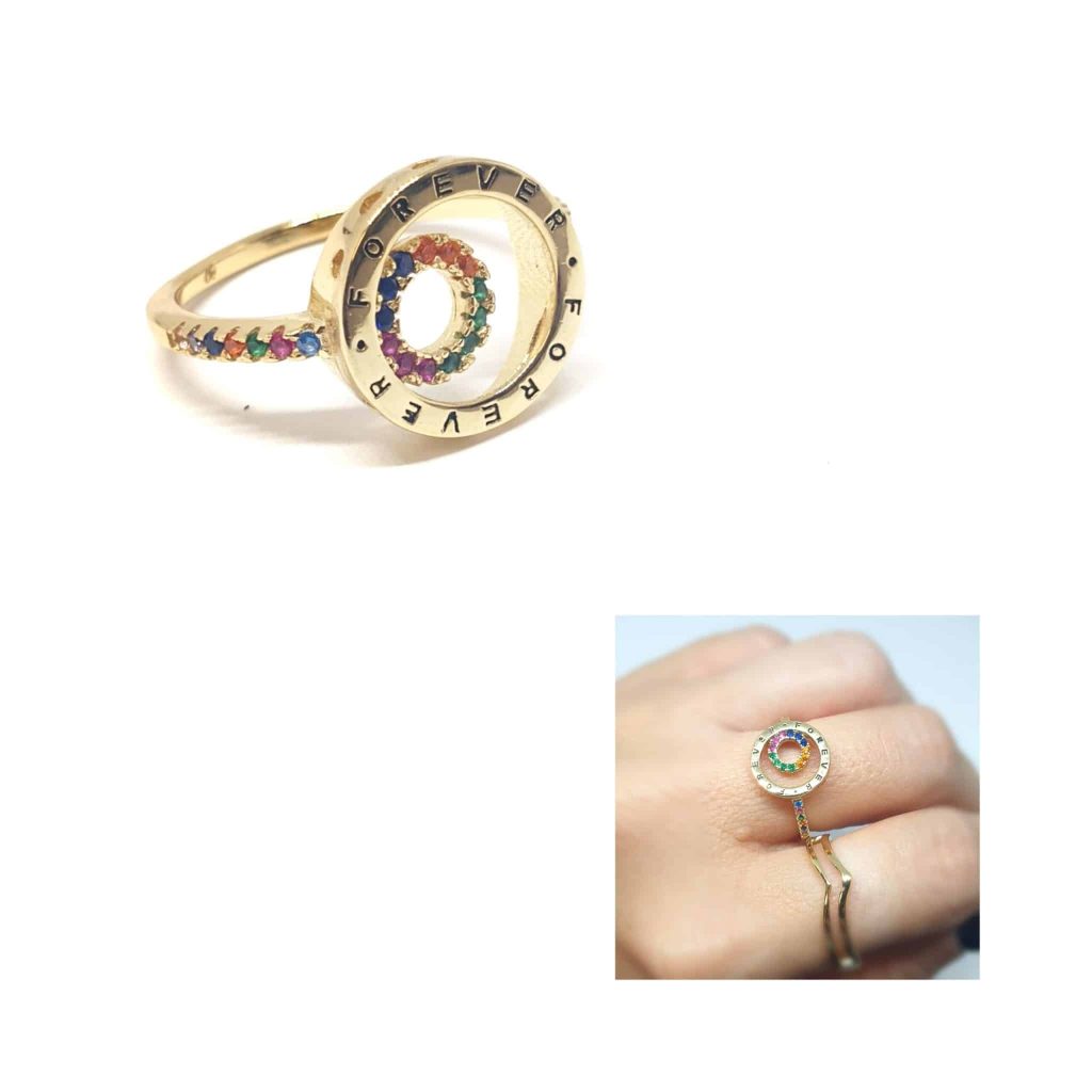 Anillo forever oro de 14 quilates
