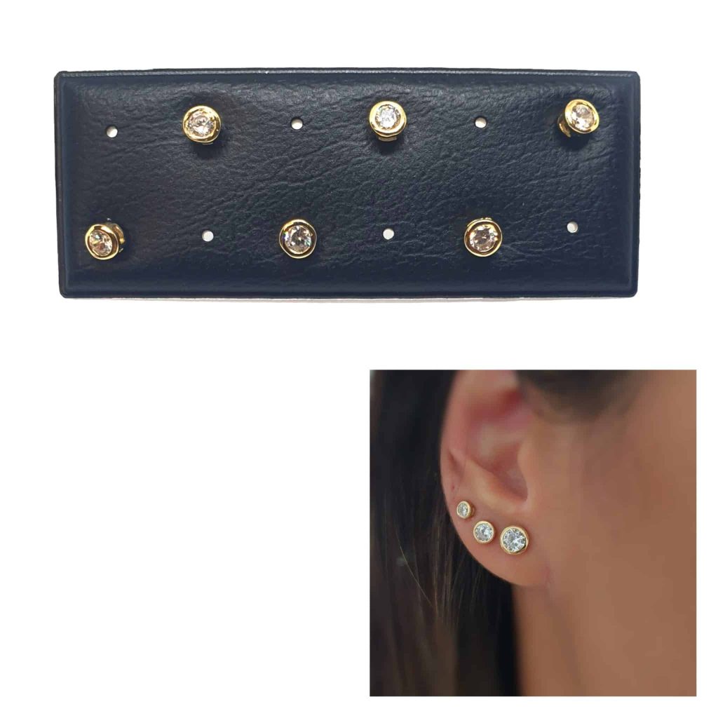 Pendientes punto de luz oro 4 mm de 14 quilates