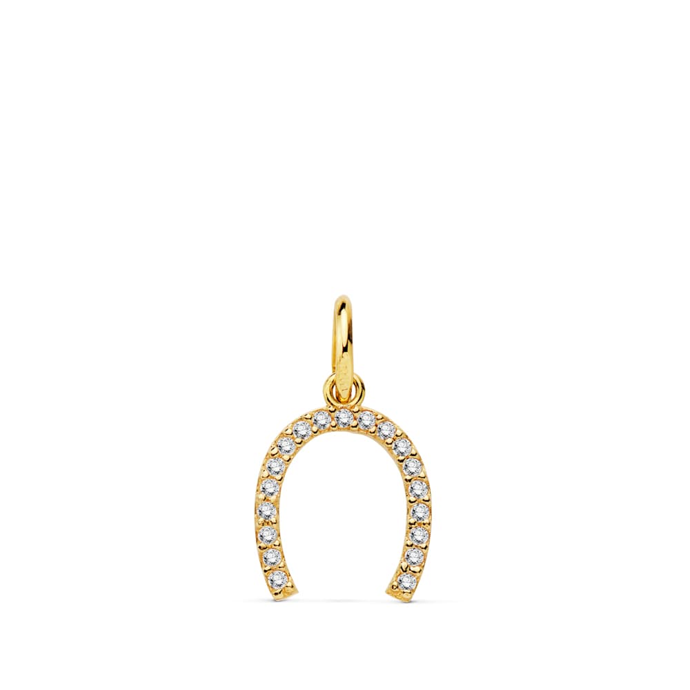 Colgante Amuleto Herradura 11 x 9 mm de oro amarillo 18K