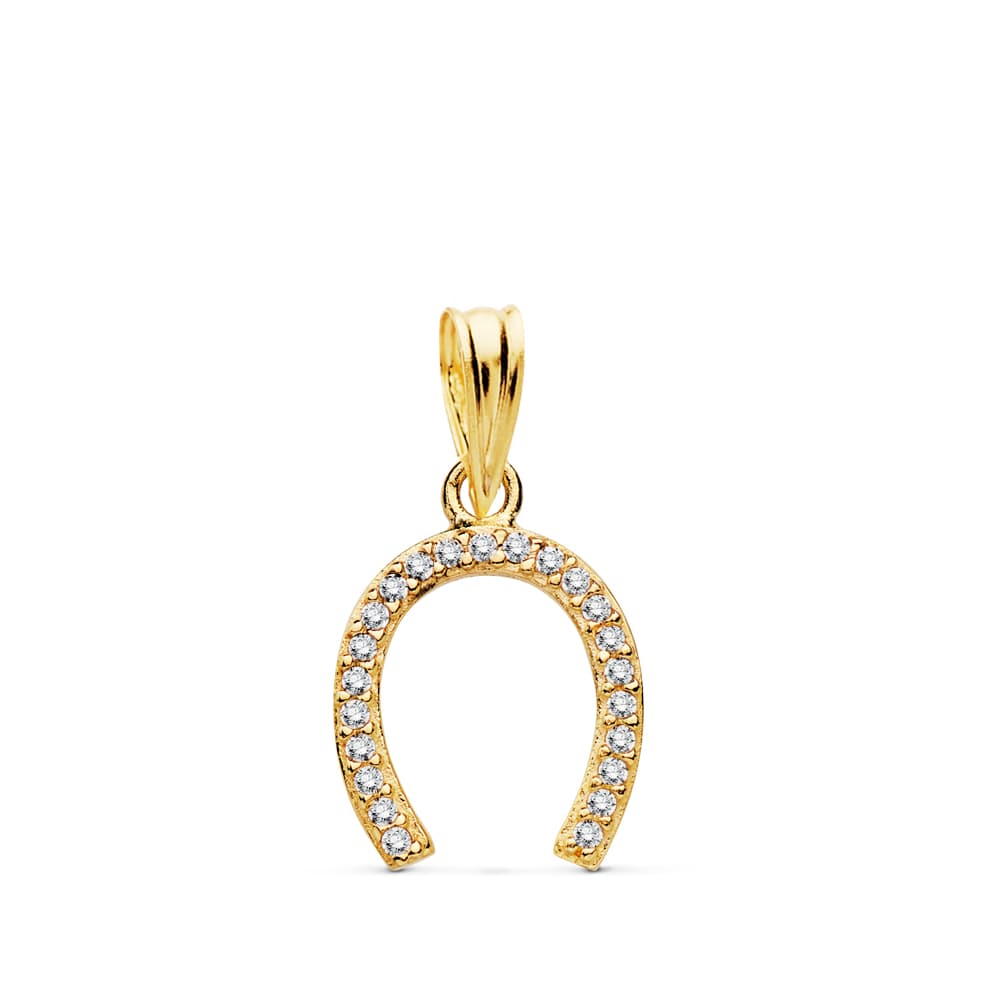 Colgante Amuleto Herradura 12 x 11 mm de oro amarillo 18K