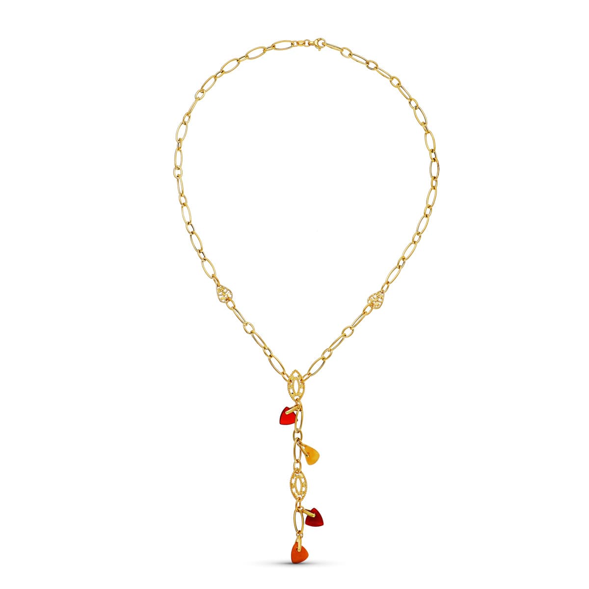 Gargantilla Piedras Color de oro amarillo 18K