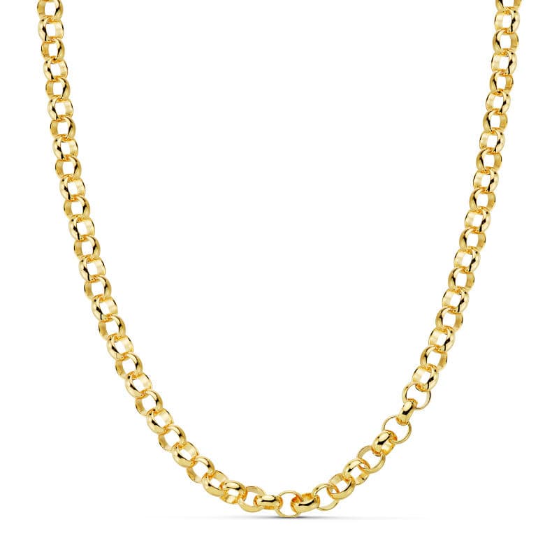 Cadena Rolo Hueca 45 cm 5,5 mm de oro amarillo 18K