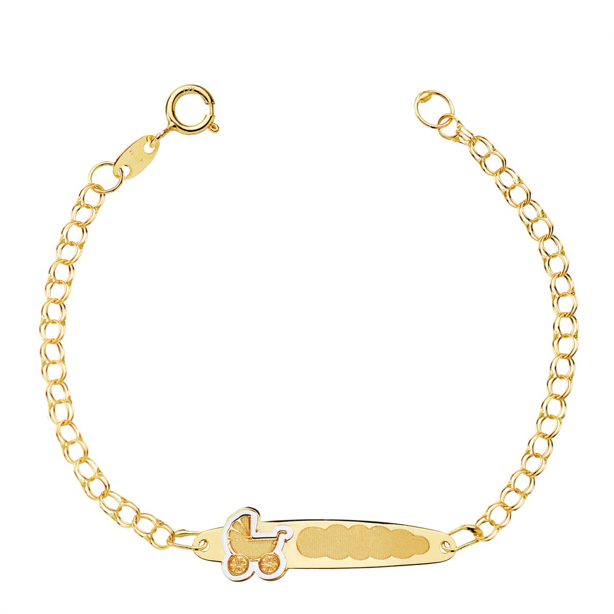 Pulsera Esclava Húngara Carrito 13,5 cm de oro amarillo 18K
