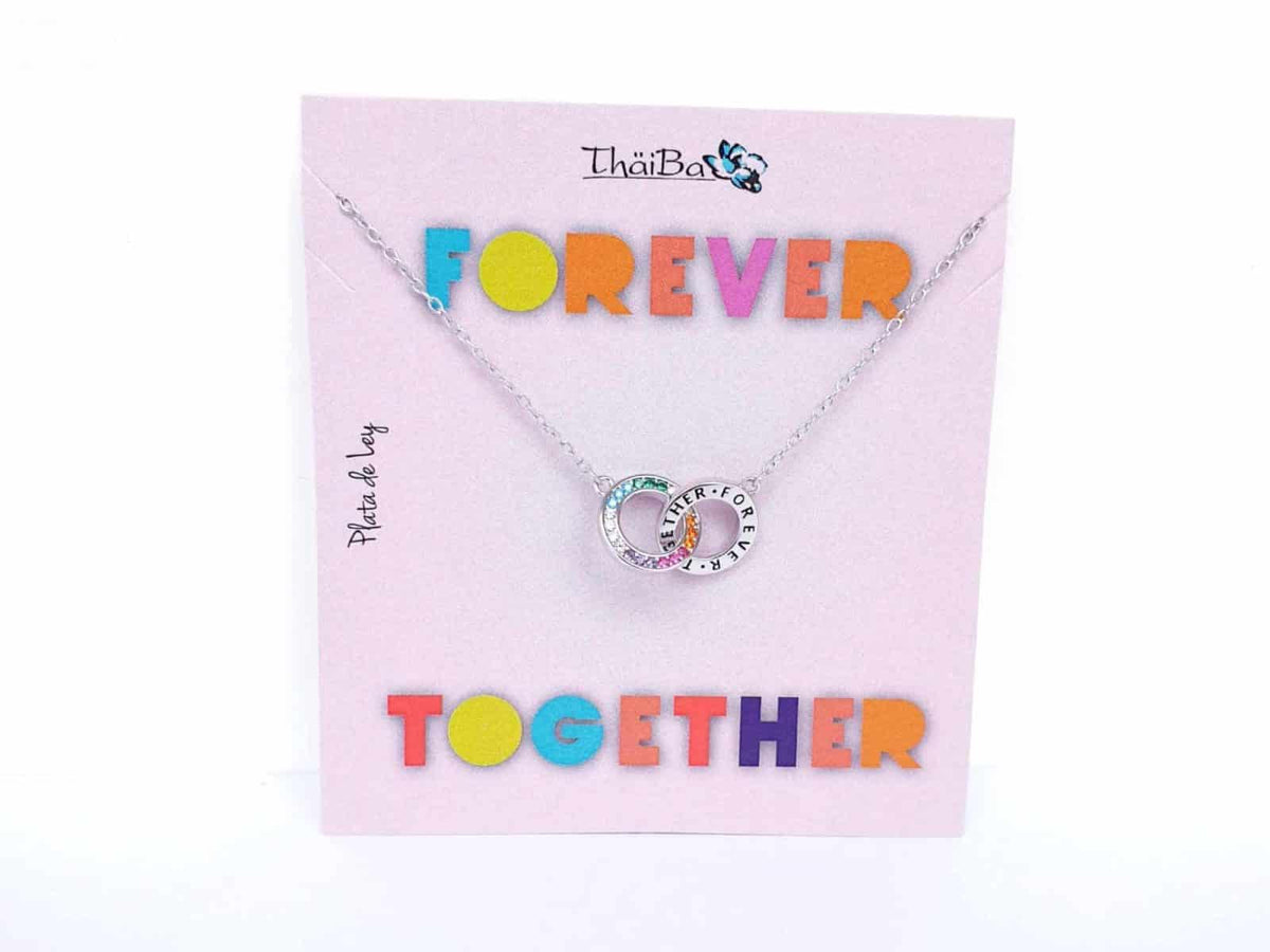 Collar forever together ( juntos para siempre ) de plata de ley - vista adicional