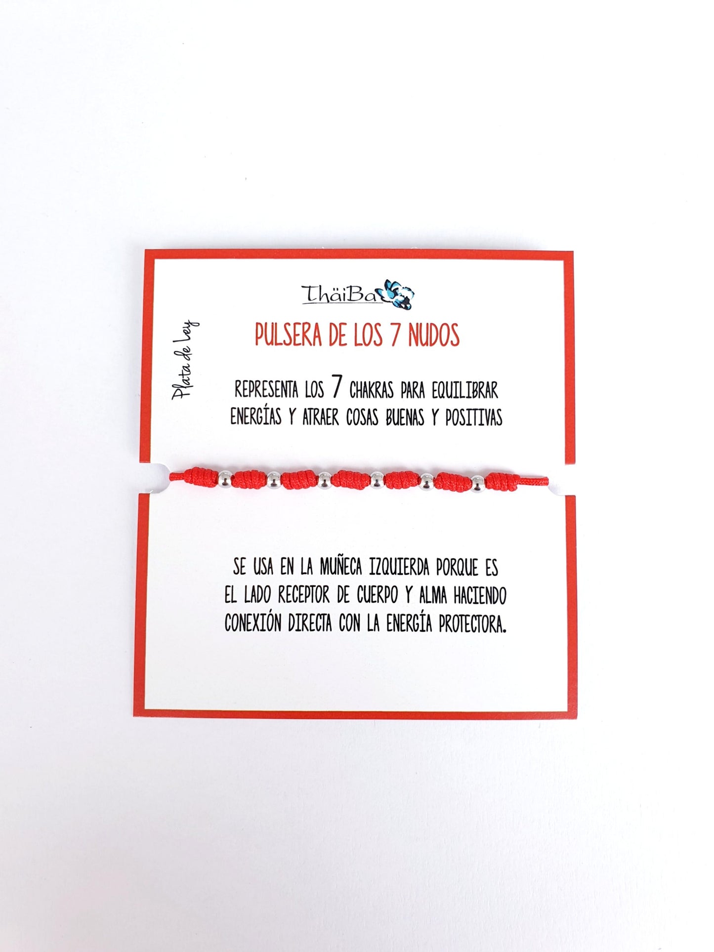 Joyas Con Mensaje - Pul2163 7 Nudos Roja - Senora
