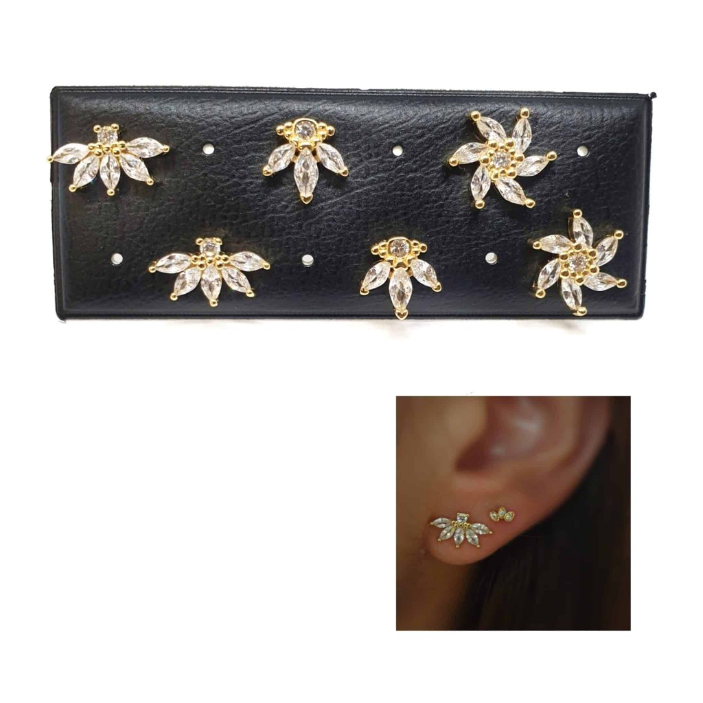 Pendientes garden oro de 14 quilates
