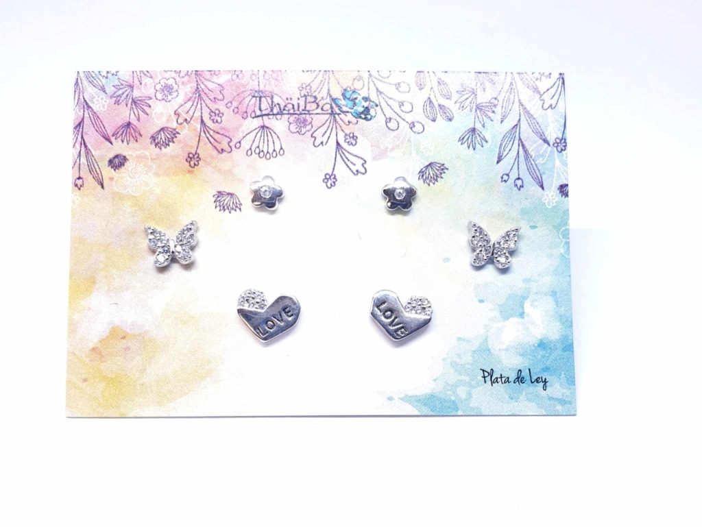 Pendientes pack primavera de plata de ley