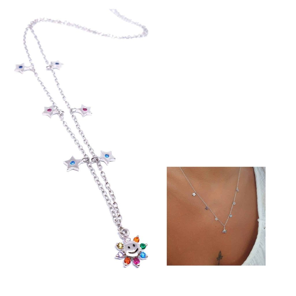 Collar happy de plata de ley