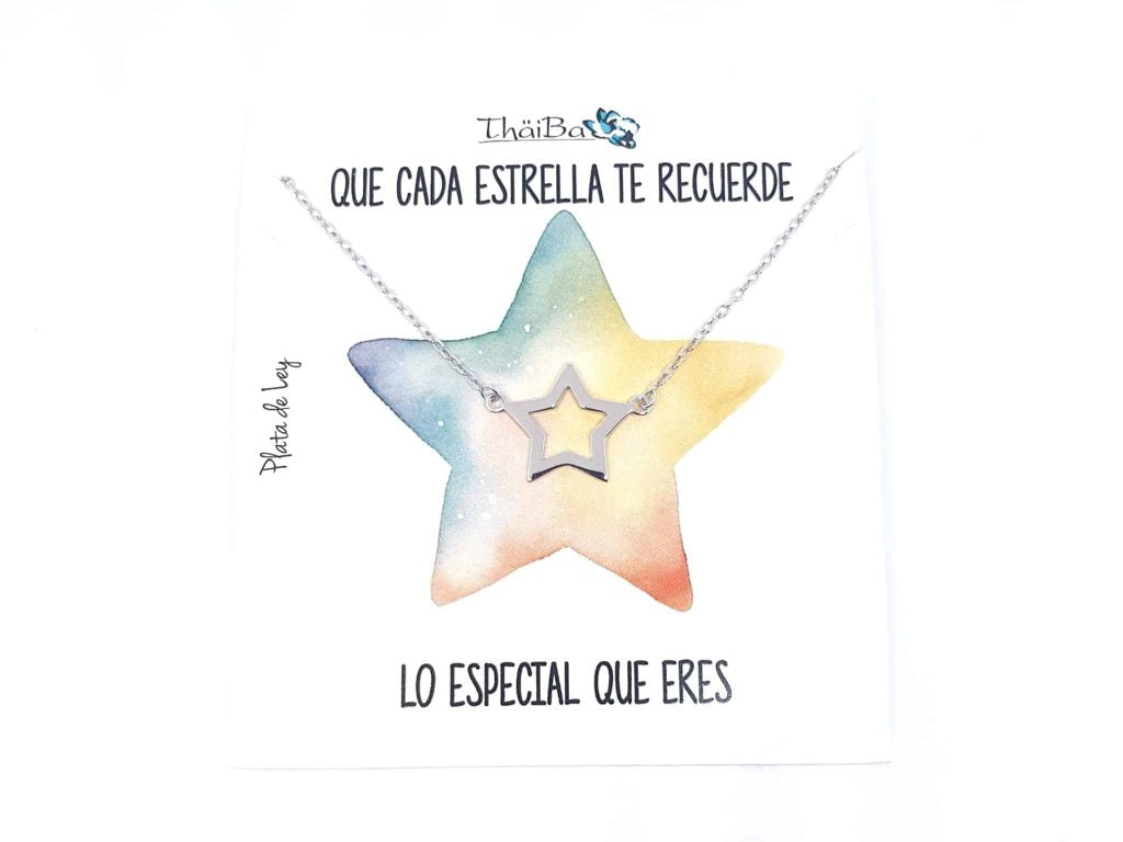 Colla estrella especial de plata de ley