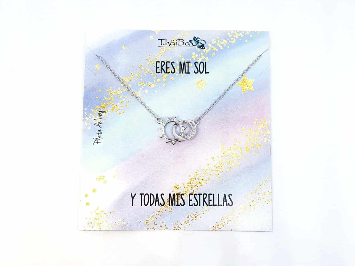 Collar eclipse de plata de ley - vista adicional
