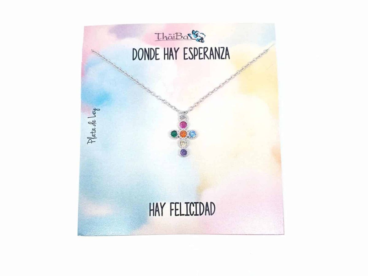 Collar esperanza de plata de ley - vista adicional
