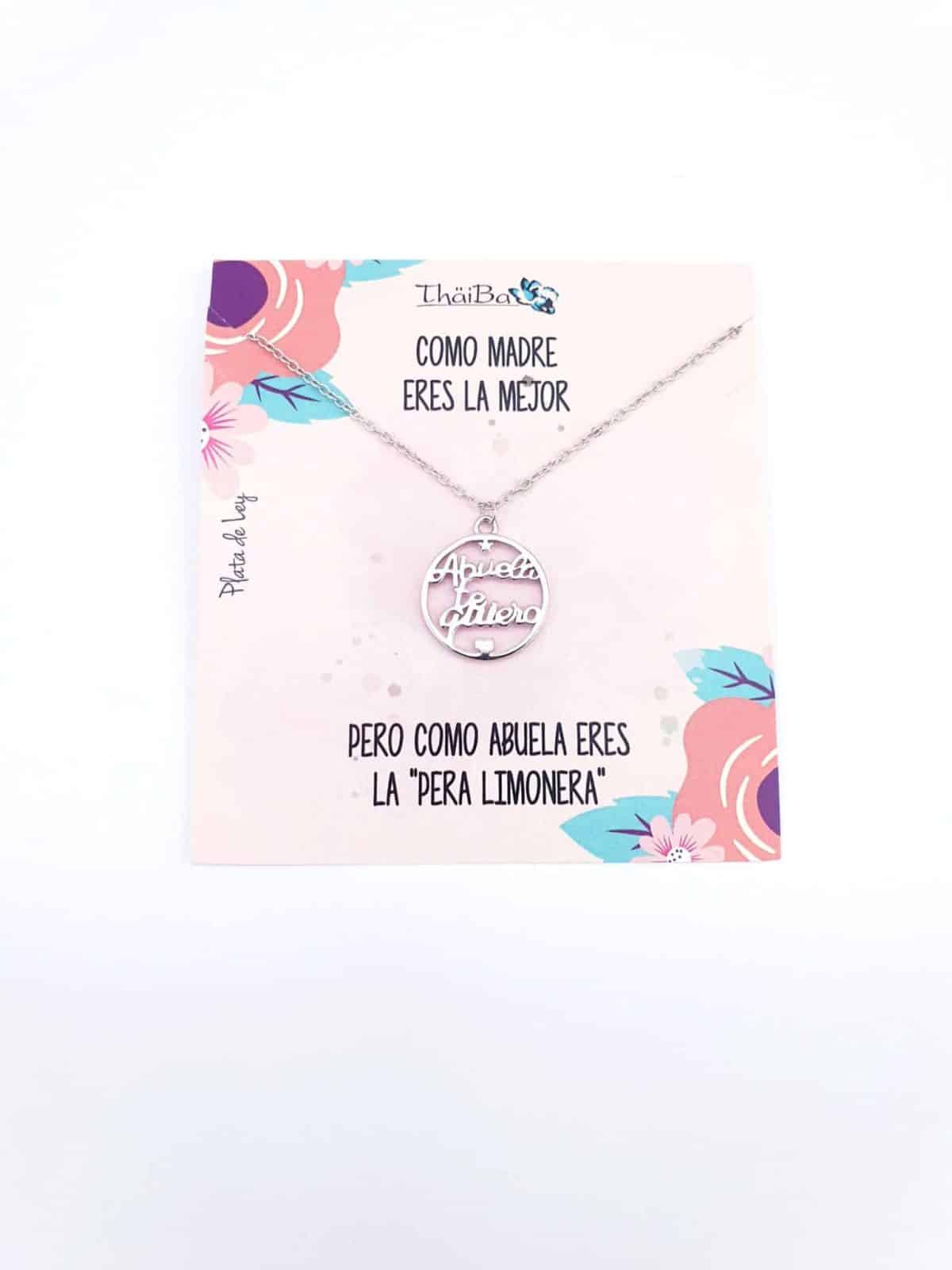 Collar abuela, te quiero de plata de ley - vista adicional