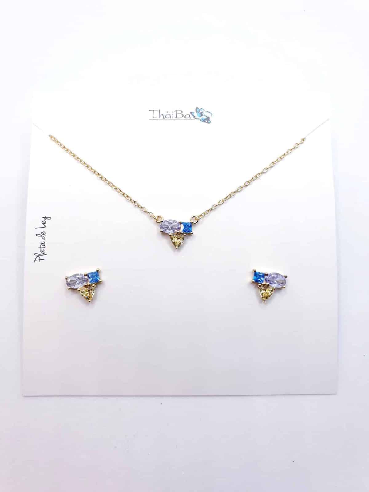 Set Allegra de plata de ley con baño de oro de 14 quilates - vista adicional