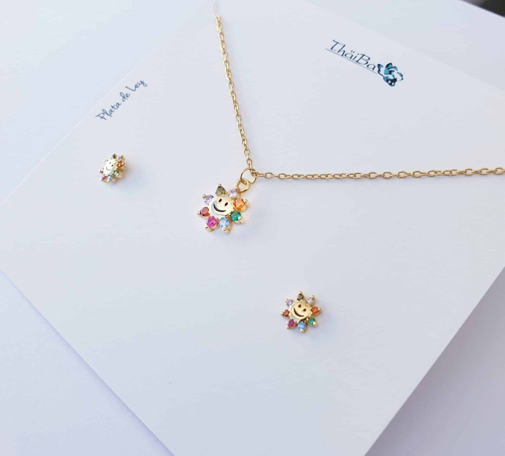 Set happy oro de 14 quilates