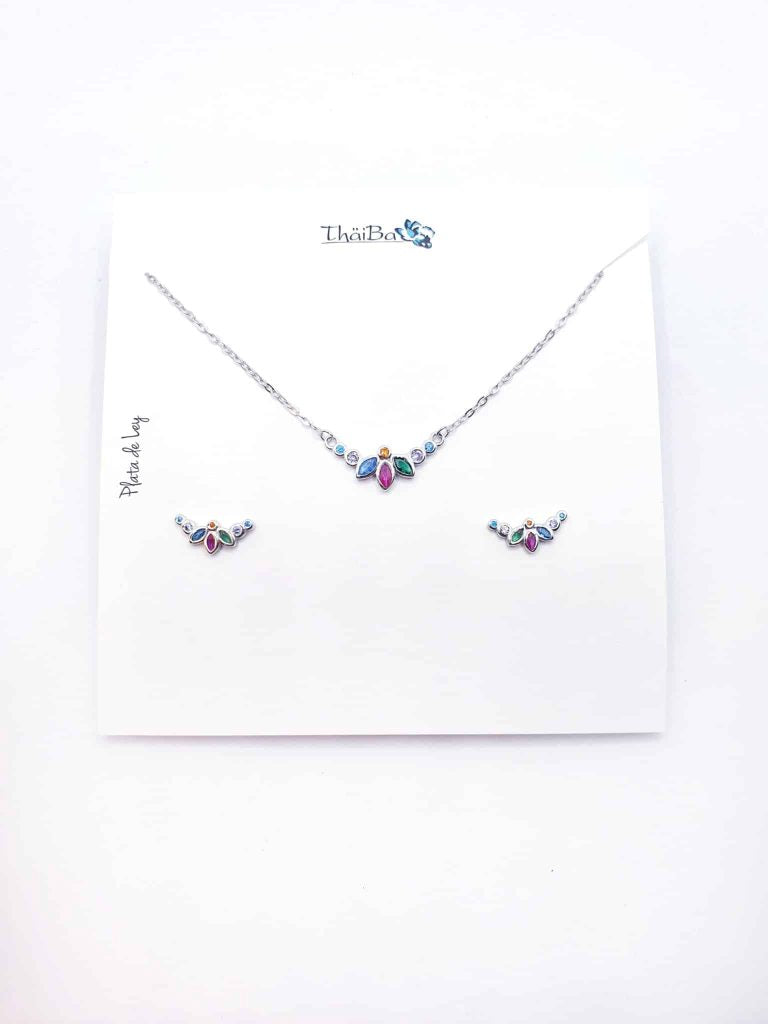 Set pétalos color de plata de ley