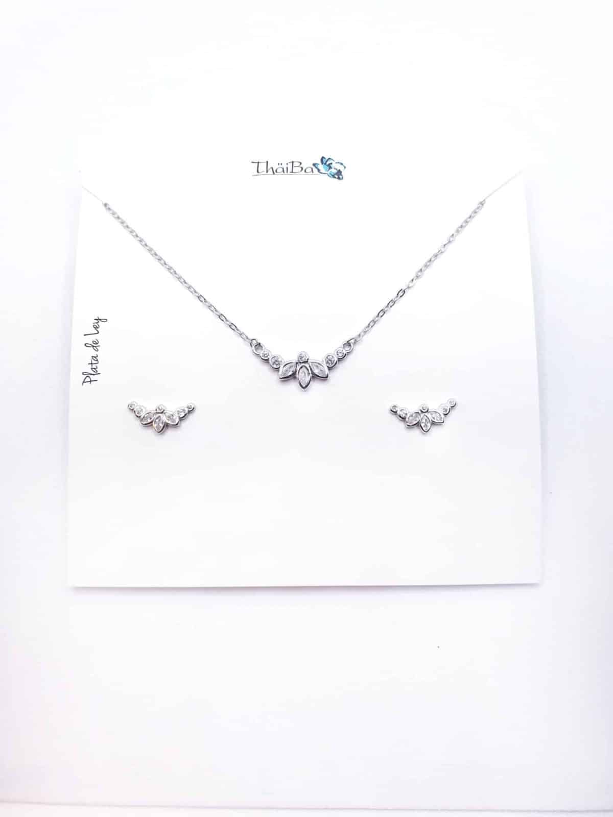 Set pétalos de plata de ley - vista adicional