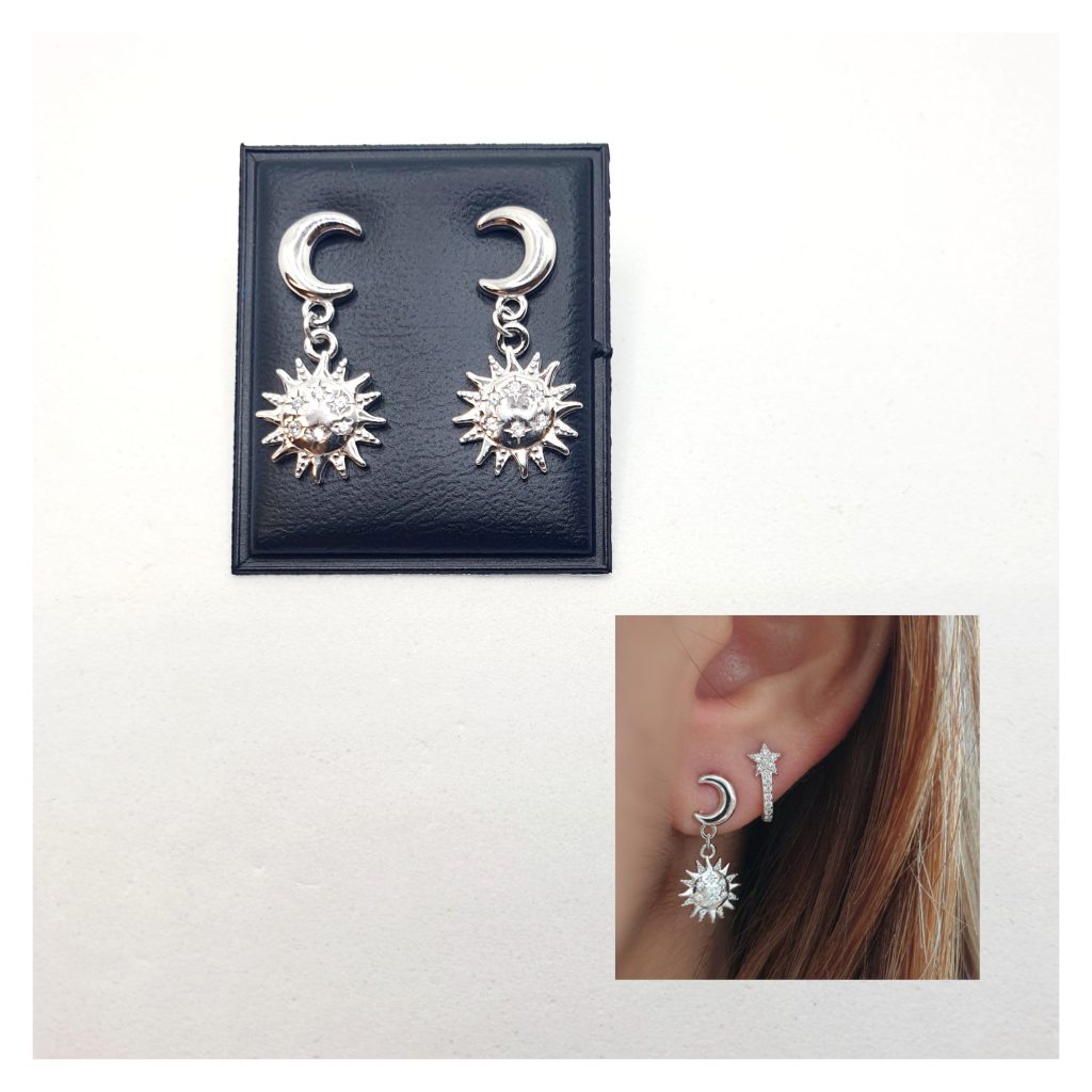 Pendientes sol y luna