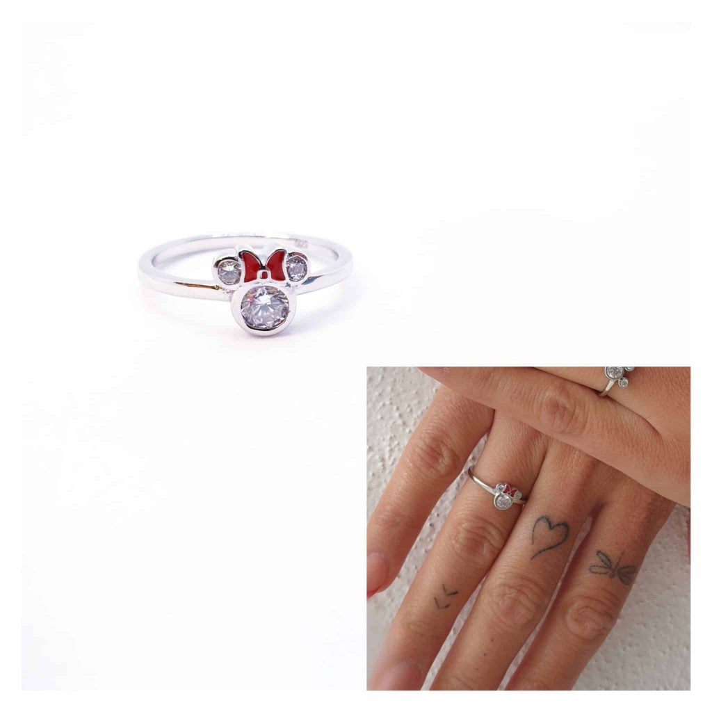 Anillo Minnie de plata de ley