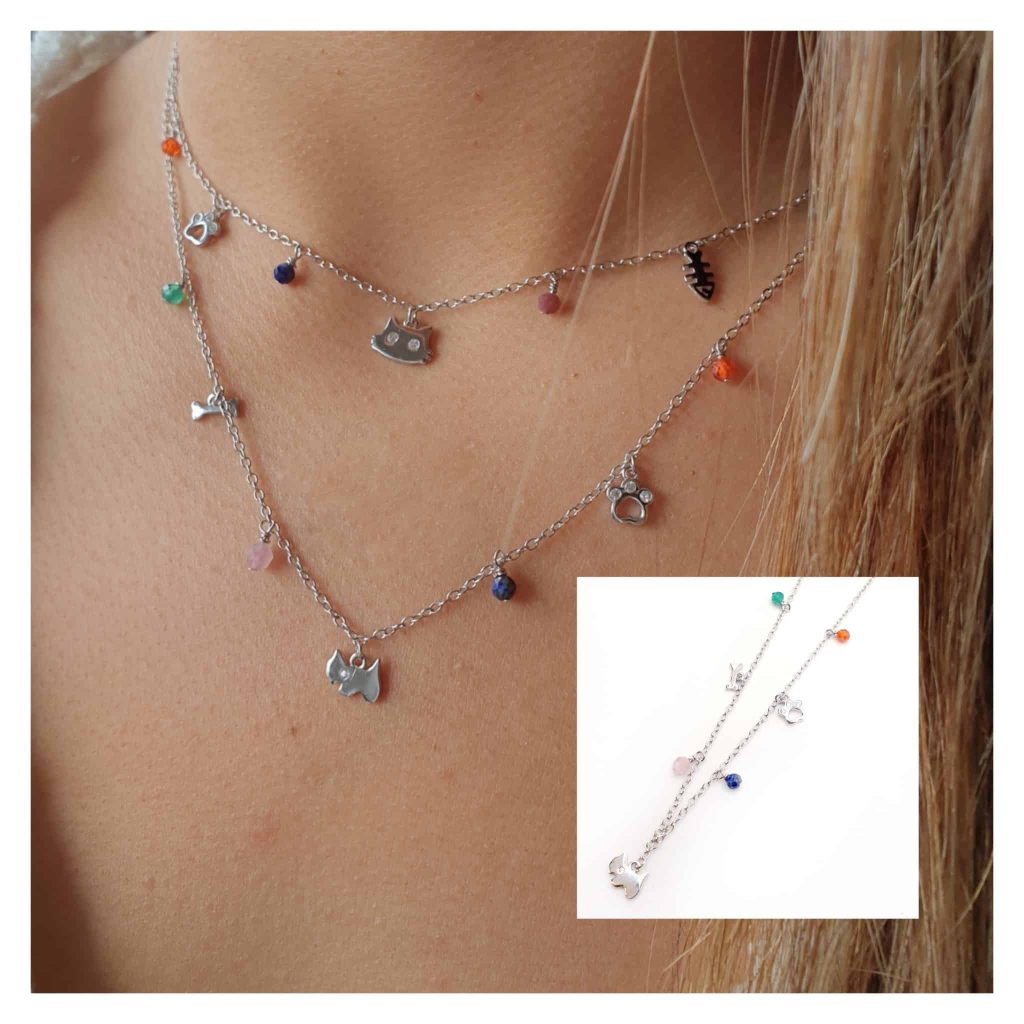 Collar mascota dog de plata de ley